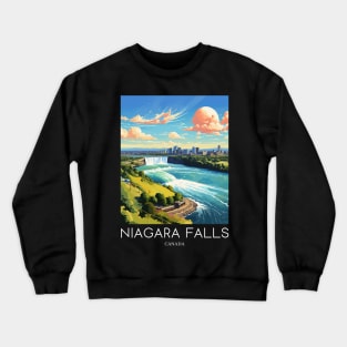 A Pop Art Travel Print of the Niagara Falls - Canada Crewneck Sweatshirt